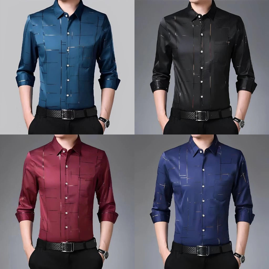 Chemise Habillée pour Homme Square [ACHETEZ 1, RECEVEZ 2] - Sans besoin de repassage
