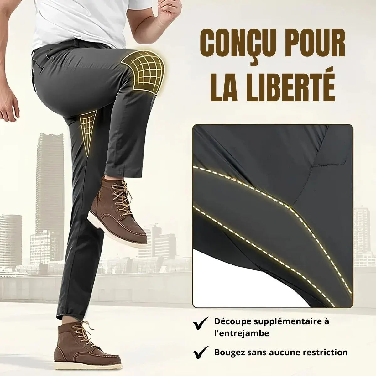 【🔥Offre du jour】Pantalon homme ultra extensible – confort et flexibilité